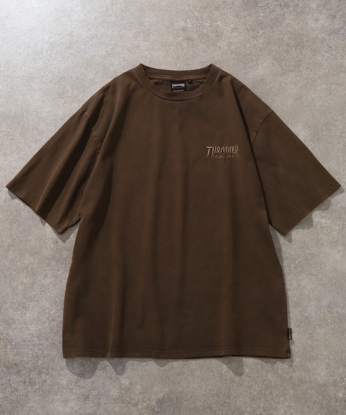 THRASHER(スラッシャー)の「【THRASHER/スラッシャー】ピグメント加工 バックフォトプリント Tシャツ(Tシャツ/カットソー・メンズ・ピンク/ブラウン/ライトグレー/サックスブルー/チャコールグレー・XL/L/M)」の14枚目の写真