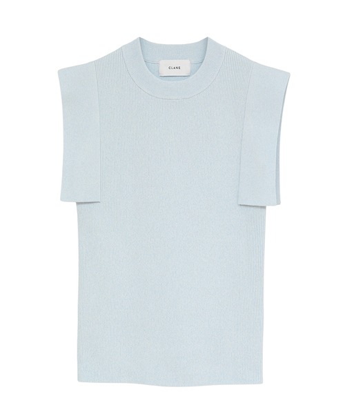 CLANE（クラネ）の「【CLANE/クラネ】SQUARE SLEEVE KNIT TOPS/スクエアスリーブトップス（ニット/セーター・レディース・マルチ/ブルー/チャコールグレー・1）」の3枚目の写真