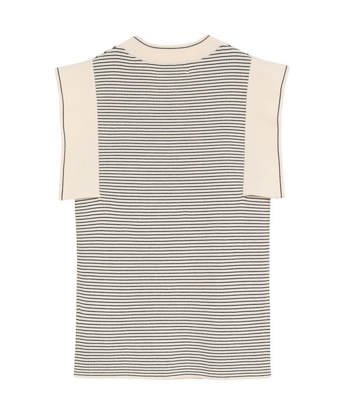 CLANE（クラネ）の「【CLANE/クラネ】SQUARE SLEEVE KNIT TOPS/スクエアスリーブトップス（ニット/セーター・レディース・マルチ/ブルー/チャコールグレー・1）」の4枚目の写真