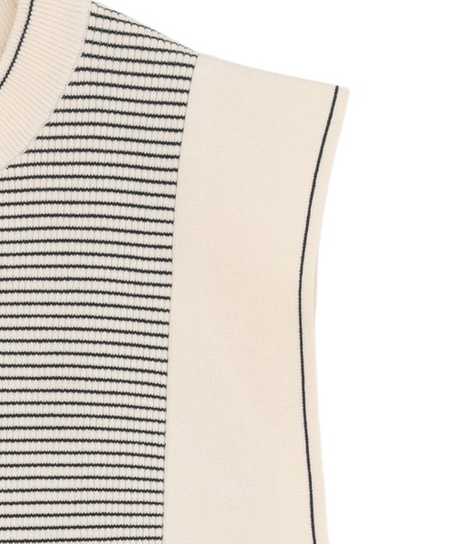 CLANE（クラネ）の「【CLANE/クラネ】SQUARE SLEEVE KNIT TOPS/スクエアスリーブトップス（ニット/セーター・レディース・マルチ/ブルー/チャコールグレー・1）」の6枚目の写真