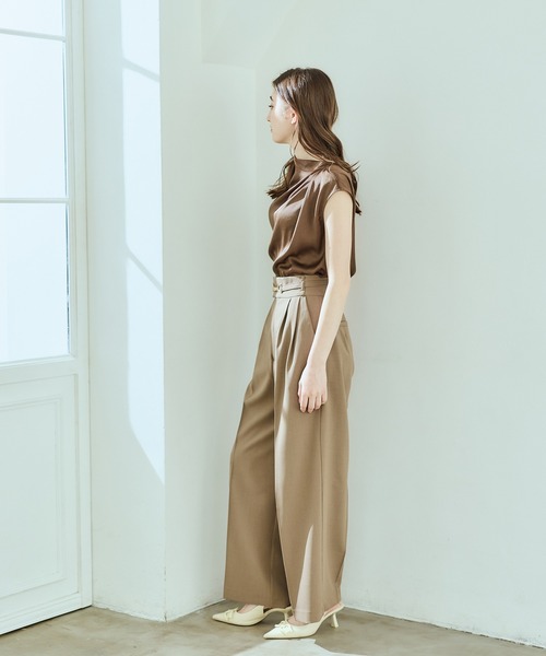 12Twelve Agenda(トゥエルブ アジェンダ)の「ベルト付ハイウエストパンツ(その他パンツ・レディース・ネイビー/ブラウン・M/S)」の12枚目の写真
