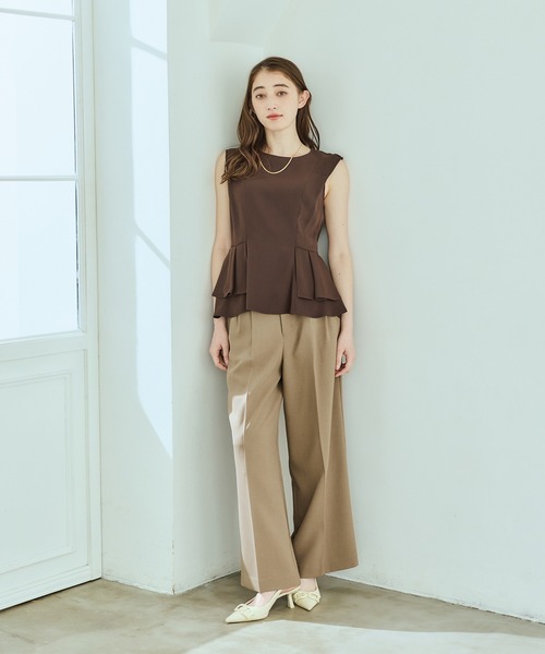12Twelve Agenda(トゥエルブ アジェンダ)の「ベルト付ハイウエストパンツ(その他パンツ・レディース・ネイビー/ブラウン・M/S)」の14枚目の写真