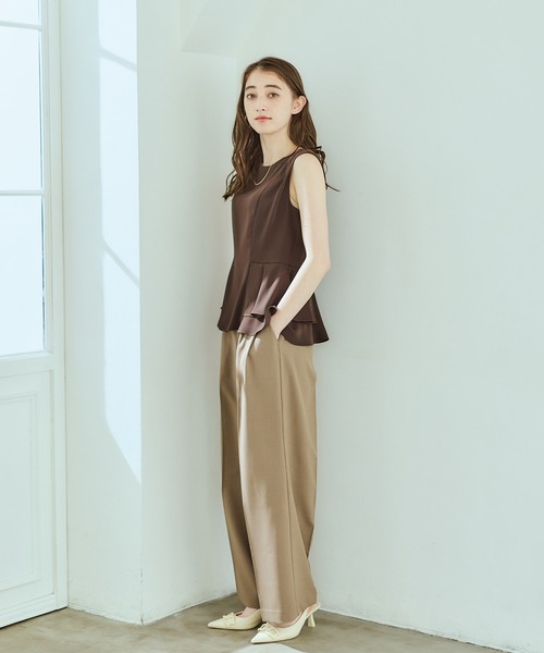 12Twelve Agenda(トゥエルブ アジェンダ)の「ベルト付ハイウエストパンツ(その他パンツ・レディース・ネイビー/ブラウン・M/S)」の16枚目の写真