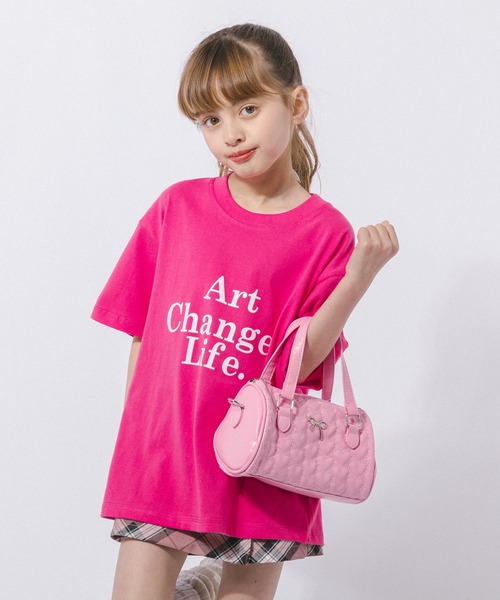 URBAN CHERRY（アーバンチェリー）の「【2way】ハートキルティングミニドラムハンドバッグ（ハンドバッグ・キッズ・ホワイト/ピンク/ブルー・FREE）」の3枚目の写真