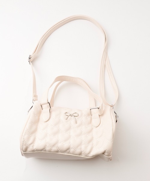 URBAN CHERRY（アーバンチェリー）の「【2way】ハートキルティングミニドラムハンドバッグ（ハンドバッグ・キッズ・ホワイト/ピンク/ブルー・FREE）」の19枚目の写真