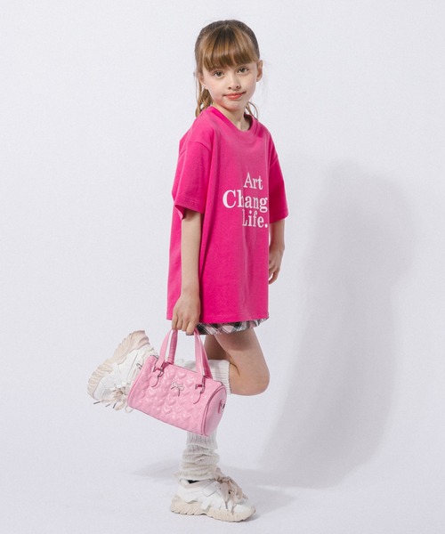 URBAN CHERRY（アーバンチェリー）の「【2way】ハートキルティングミニドラムハンドバッグ（ハンドバッグ・キッズ・ホワイト/ピンク/ブルー・FREE）」の5枚目の写真