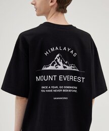 マウントエベレスト オーバーサイズ 半袖Tシャツ (VNCTS237) ブラック