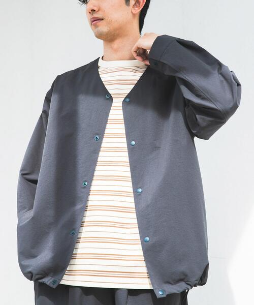 MARMOT（マーモット）の「『別注』Marmot×DOORS　DOTAIR CARDIGAN SHIRTS（ノーカラージャケット・メンズ・スミクロ/カーキ/ブルー・MEDIUM/LARGE/X-LARGE）」の12枚目の写真