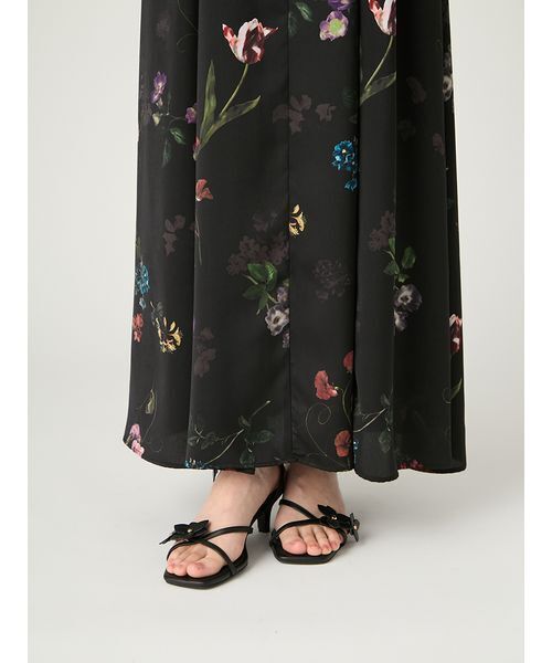 FRAY I.D(フレイアイディー)の「【00サイズあり】ボタニカルプリントキャミソールワンピース/ウォッシャブル(ワンピース・レディース・ブラック/ライトブルー/ホワイト・0/1/00)」の8枚目の写真