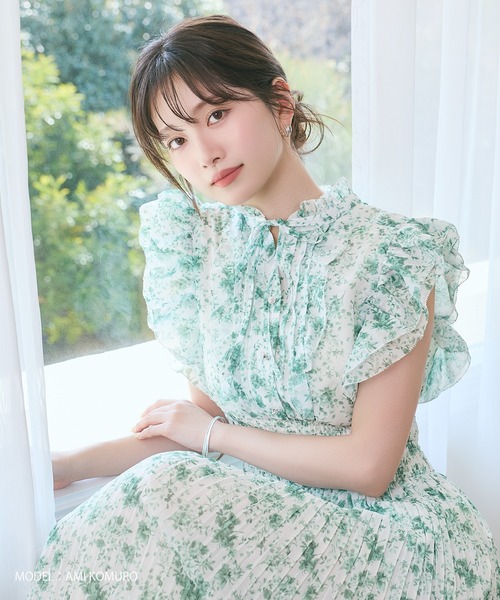 2026春夏新作 ピコフリルプリーツワンピース（ワンピース）｜MISCH