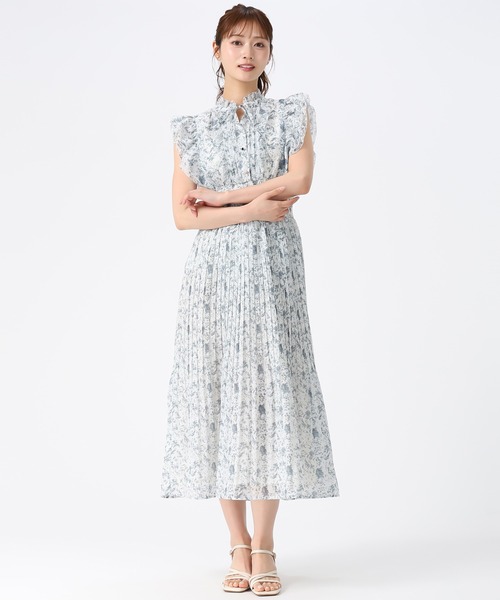 MISCH MASCH(ミッシュマッシュ)の「2026春夏新作 ピコフリルプリーツワンピース(ワンピース・レディース・パープル/イエロー/グリーン/ホワイト×ブラック・S/M)」の6枚目の写真