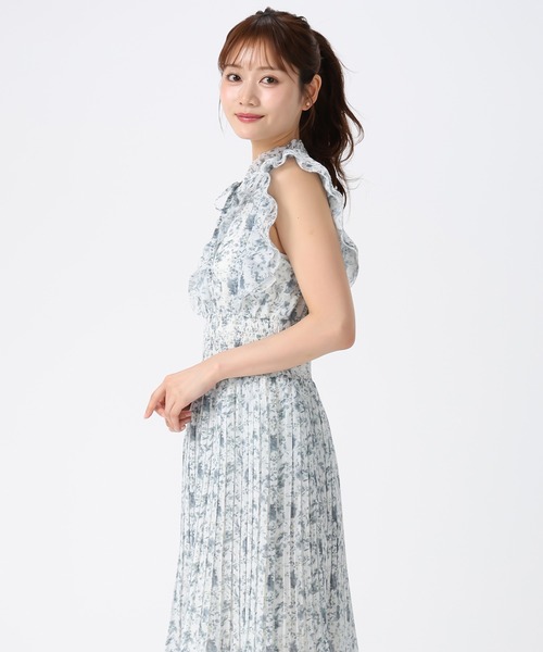 MISCH MASCH(ミッシュマッシュ)の「2026春夏新作 ピコフリルプリーツワンピース(ワンピース・レディース・パープル/イエロー/グリーン/ホワイト×ブラック・S/M)」の7枚目の写真