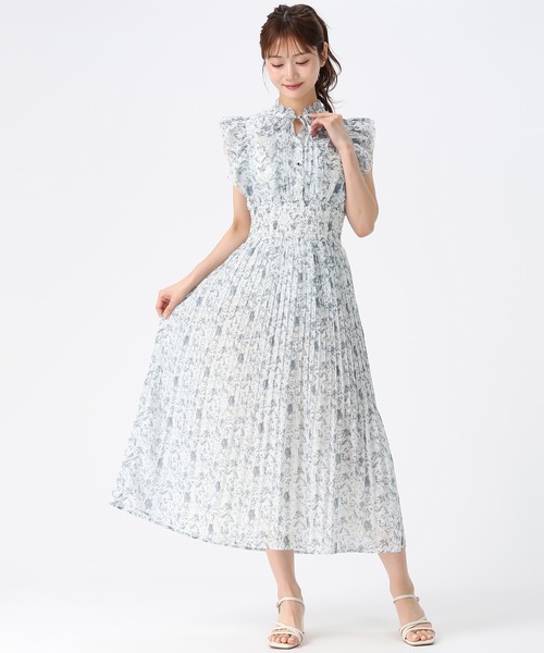 MISCH MASCH(ミッシュマッシュ)の「2026春夏新作 ピコフリルプリーツワンピース(ワンピース・レディース・パープル/イエロー/グリーン/ホワイト×ブラック・S/M)」の14枚目の写真