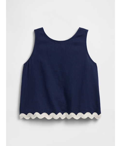 GAP(ギャップ)の「リネンブレンド タンクトップ (キッズ)(シャツ/ブラウス・キッズ・ブルー・130cm)」の1枚目の写真