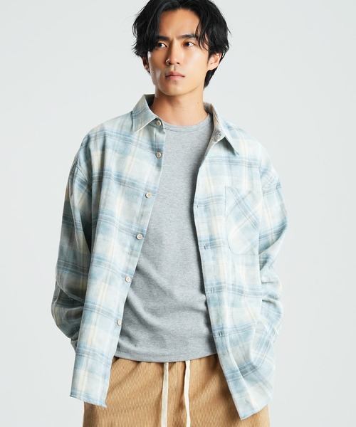 En serio TOKYO(エンソリオトーキョー)の「ピグメントチェックシャツ(シャツ/ブラウス・メンズ・ブルー/ベージュ・MEDIUM/LARGE/X-LARGE)」の10枚目の写真