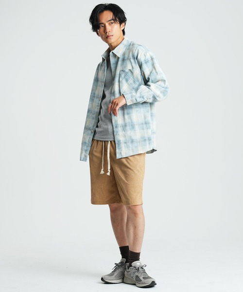 En serio TOKYO(エンソリオトーキョー)の「ピグメントチェックシャツ(シャツ/ブラウス・メンズ・ブルー/ベージュ・MEDIUM/LARGE/X-LARGE)」の13枚目の写真