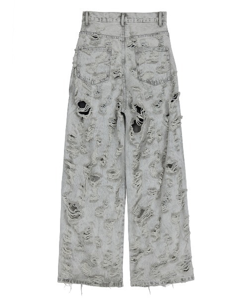 Ameri（アメリ）の「MEDI MAX DAMAGE DENIM（デニムパンツ・レディース・ライトブルー/ライトグレー・24inch/26inch/25inch）」の12枚目の写真