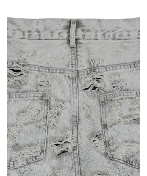 Ameri（アメリ）の「MEDI MAX DAMAGE DENIM（デニムパンツ・レディース・ライトブルー/ライトグレー・24inch/26inch/25inch）」の13枚目の写真