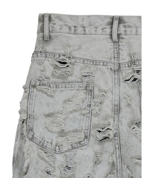 Ameri（アメリ）の「MEDI MAX DAMAGE DENIM（デニムパンツ・レディース・ライトブルー/ライトグレー・24inch/26inch/25inch）」の14枚目の写真