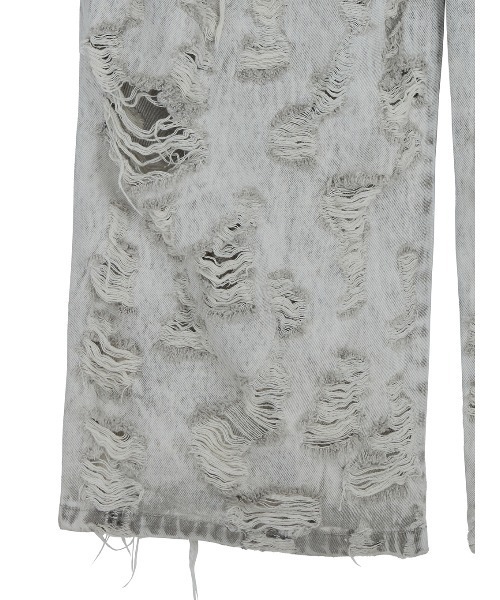 Ameri（アメリ）の「MEDI MAX DAMAGE DENIM（デニムパンツ・レディース・ライトブルー/ライトグレー・24inch/26inch/25inch）」の15枚目の写真