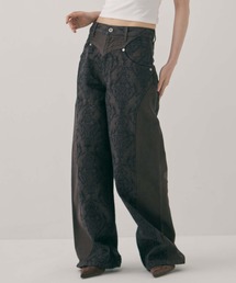 FETICO | 【FETICO/フェティコ】《STUDIOUS別注》 DAMASK-PRINT DENIM CURVE-FIT HIGH-RISE JEANS/プリントデニムカーブフィットハイライズジジーンズ/ウォッシャブル(デニムパンツ)