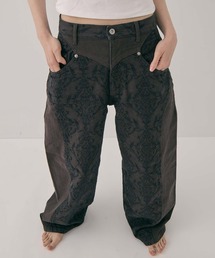 FETICO｜フェティコのデニムパンツ（ブラウン/茶色系・花柄
