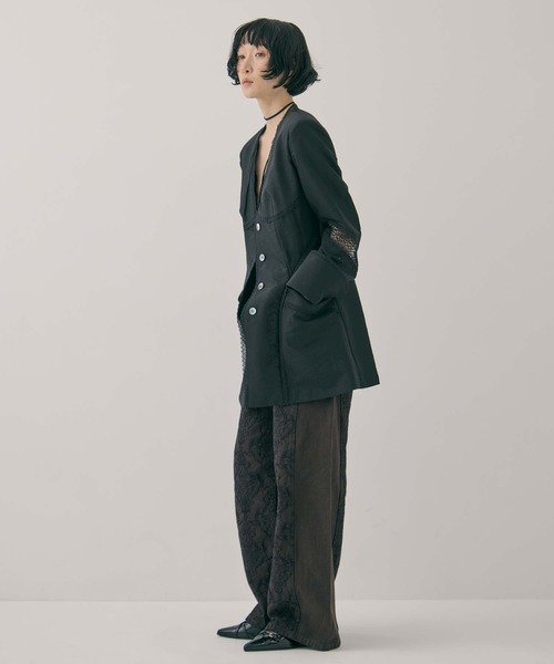 FETICO（フェティコ）の「【FETICO/フェティコ】《STUDIOUS別注》 DAMASK-PRINT DENIM CURVE-FIT HIGH-RISE JEANS/プリントデニムカーブフィットハイライズジジーンズ/ウォッシャブル（デニムパンツ・レディース・ブラウン・38/36/34）」の12枚目の写真