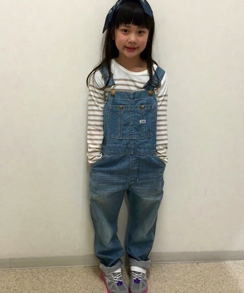 Lee（リー）の「【Lee×CIAOPANICTYPY】コラボデニムオーバーオール（デニムパンツ・キッズ・ブルー/ネイビー/その他18/ホワイト・115/130/145/100）」の7枚目の写真