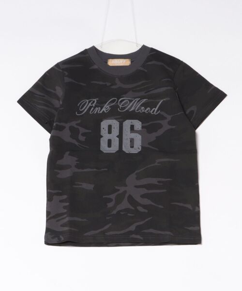a.p.o.v.(エーピーオービー)の「a.p.o.v. クロップド丈ナンバリングレイヤーY2Kプリントカモフラ柄Tシャツ(レディース)(Tシャツ/カットソー・レディース・チャコール/ベージュ/カーキ・ONESIZE)」の8枚目の写真