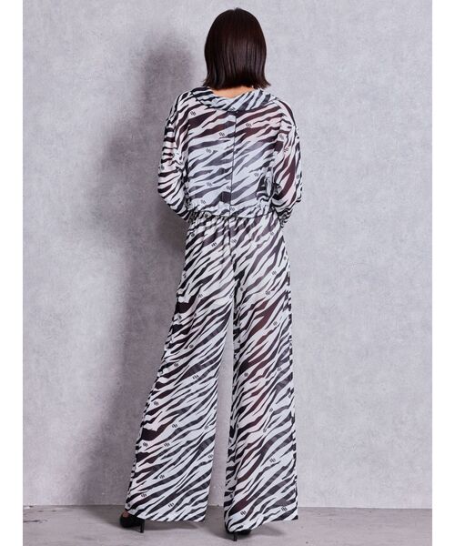 GYDA（ジェイダ）の「GG ZEBRA SHEERリボンショートブラウス（シャツ/ブラウス・レディース・ブラック/オフホワイト・FREE）」の8枚目の写真