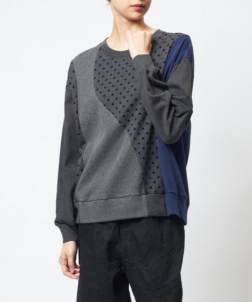 gomme（ゴム）の「ドットウェーブＴ（Tシャツ/カットソー・レディース・ピンク/ネイビー/ブラック・MEDIUM）」の3枚目の写真