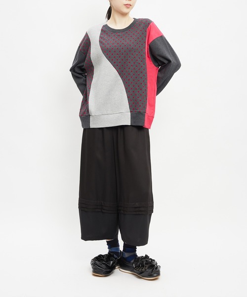 gomme（ゴム）の「ドットウェーブＴ（Tシャツ/カットソー・レディース・ピンク/ネイビー/ブラック・MEDIUM）」の17枚目の写真