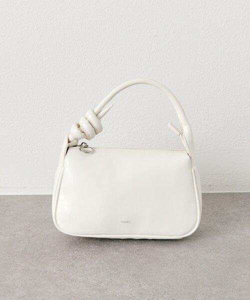 mystic（ミスティック）の「結び目ハンドルBAG（トートバッグ・レディース・アイボリー/イエロー・ONE SIZE）」の2枚目の写真