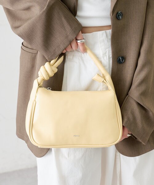 mystic（ミスティック）の「結び目ハンドルBAG（トートバッグ・レディース・アイボリー/イエロー・ONE SIZE）」の10枚目の写真