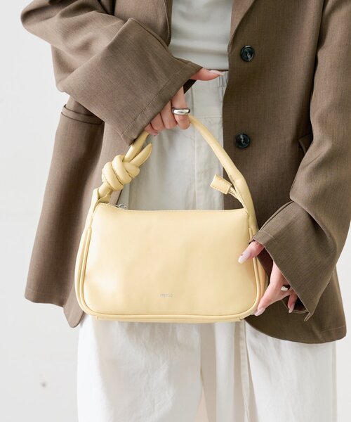 mystic（ミスティック）の「結び目ハンドルBAG（トートバッグ・レディース・アイボリー/イエロー・ONE SIZE）」の13枚目の写真