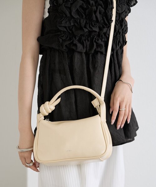 mystic（ミスティック）の「結び目ハンドルBAG（トートバッグ・レディース・アイボリー/イエロー・ONE SIZE）」の17枚目の写真