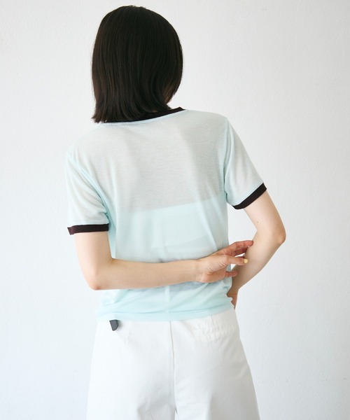 Trish(トリッシュ)の「シアーリンガーTシャツ(Tシャツ/カットソー・レディース・ブラウン/ミント/イエロー・MEDIUM)」の19枚目の写真