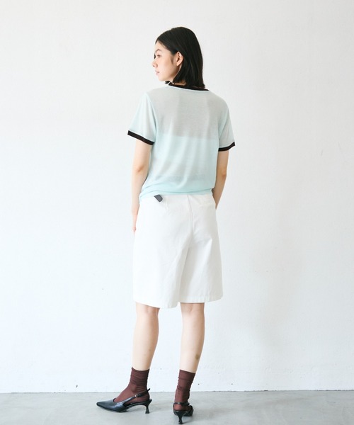 Trish(トリッシュ)の「シアーリンガーTシャツ(Tシャツ/カットソー・レディース・ブラウン/ミント/イエロー・MEDIUM)」の15枚目の写真