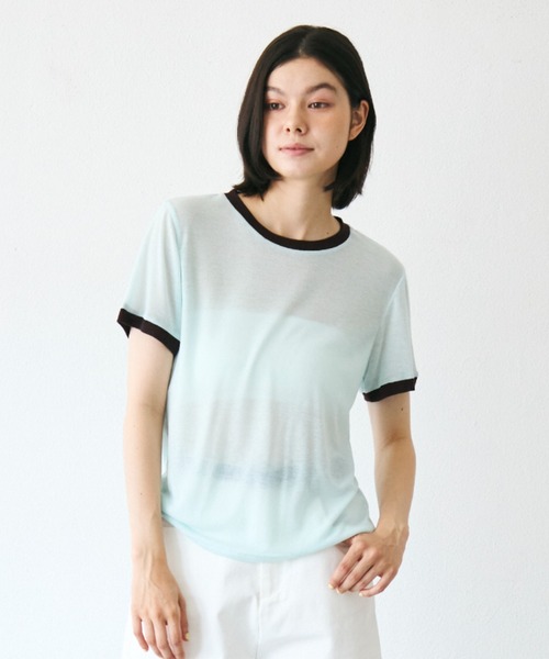 Trish(トリッシュ)の「シアーリンガーTシャツ(Tシャツ/カットソー・レディース・ブラウン/ミント/イエロー・MEDIUM)」の22枚目の写真