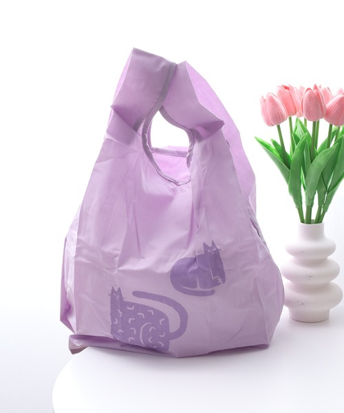 392 plusm(サンキューニプリュスエム)の「392plusm 392PLUSM TC ECO BAG_S サンキューニプリュスエム TC エコバッグ S(エコバッグ/サブバッグ・メンズ・ブラック系1/パープル系1/グリーン系9・ONE)」の3枚目の写真