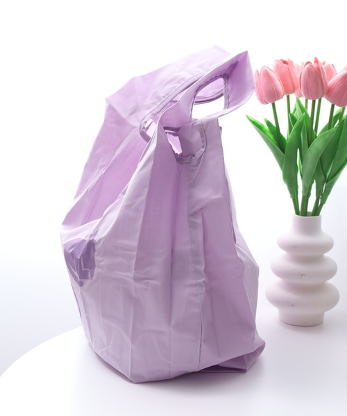 392 plusm(サンキューニプリュスエム)の「392plusm 392PLUSM TC ECO BAG_S サンキューニプリュスエム TC エコバッグ S(エコバッグ/サブバッグ・メンズ・ブラック系1/パープル系1/グリーン系9・ONE)」の7枚目の写真
