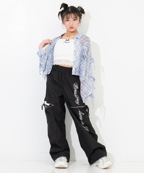 ANAP GiRL(アナップガール)の「サイドリボン ジップ シャカ 2WAYパンツ(その他パンツ・キッズ・レッド/サックスブルー/ブラック・M/XS/S)」の17枚目の写真
