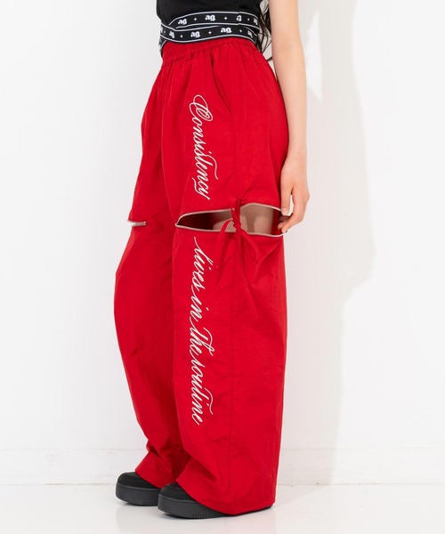 ANAP GiRL(アナップガール)の「サイドリボン ジップ シャカ 2WAYパンツ(その他パンツ・キッズ・レッド/サックスブルー/ブラック・M/XS/S)」の13枚目の写真