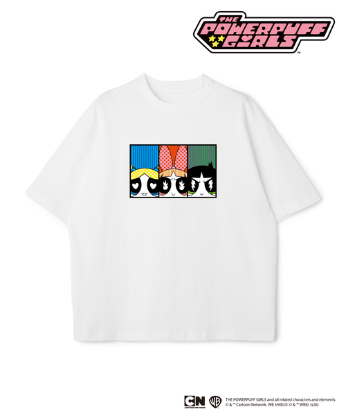 cross marche(クロスマルシェ)の「【The Powerpuff Girls/パワーパフ_ガールズ 】オーバーサイズ半袖プリントTシャツ/ Over Harf Sleeve T-shirt《UNISEX》(Tシャツ/カットソー・レディース・ホワイト/ブラック・M/L)」の4枚目の写真