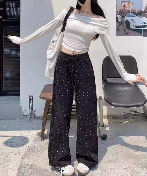 Ritzy(リッツィー)の「小花柄イージーワイドパンツ(その他パンツ・レディース・ブラック・M)」の13枚目の写真