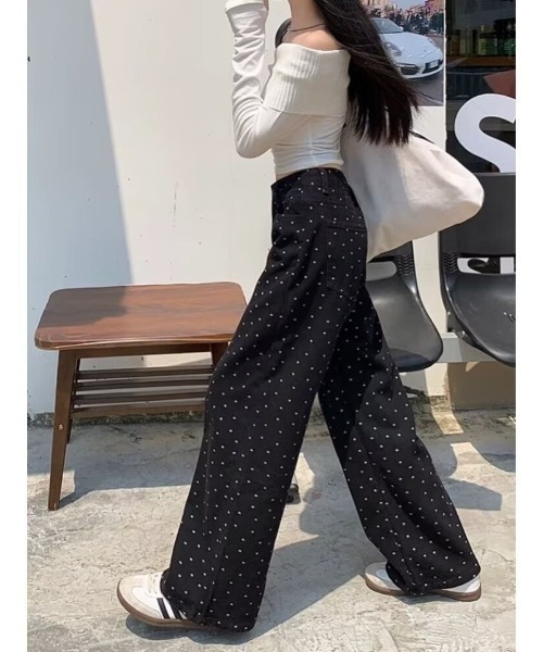 Ritzy(リッツィー)の「小花柄イージーワイドパンツ(その他パンツ・レディース・ブラック・M)」の14枚目の写真