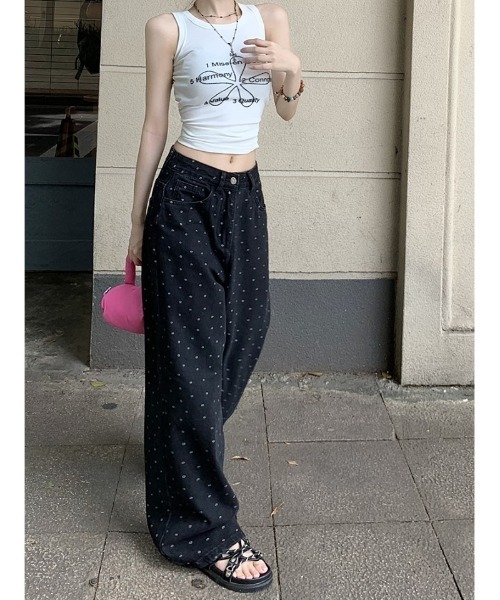 Ritzy(リッツィー)の「小花柄イージーワイドパンツ(その他パンツ・レディース・ブラック・M)」の21枚目の写真