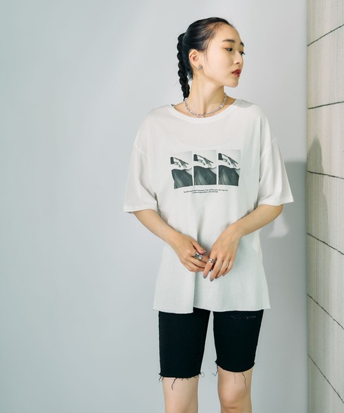 LEPSIM(レプシィム)の「アソートフォトプリントT 898359(Tシャツ/カットソー・レディース・ブラック/オフホワイト/ホワイト/チャコールグレー・FREE)」の21枚目の写真
