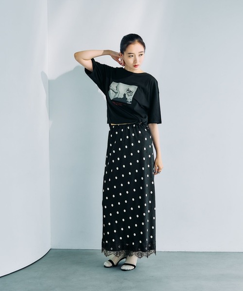 LEPSIM(レプシィム)の「アソートフォトプリントT 898359(Tシャツ/カットソー・レディース・ブラック/オフホワイト/ホワイト/チャコールグレー・FREE)」の5枚目の写真