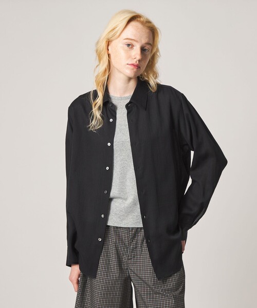 Steven Alan(スティーブンアラン)の「<Steven Alan>ドビー サテン シャツ(シャツ/ブラウス・レディース・ブラック/ピンク/ナチュラル・S/M)」の2枚目の写真